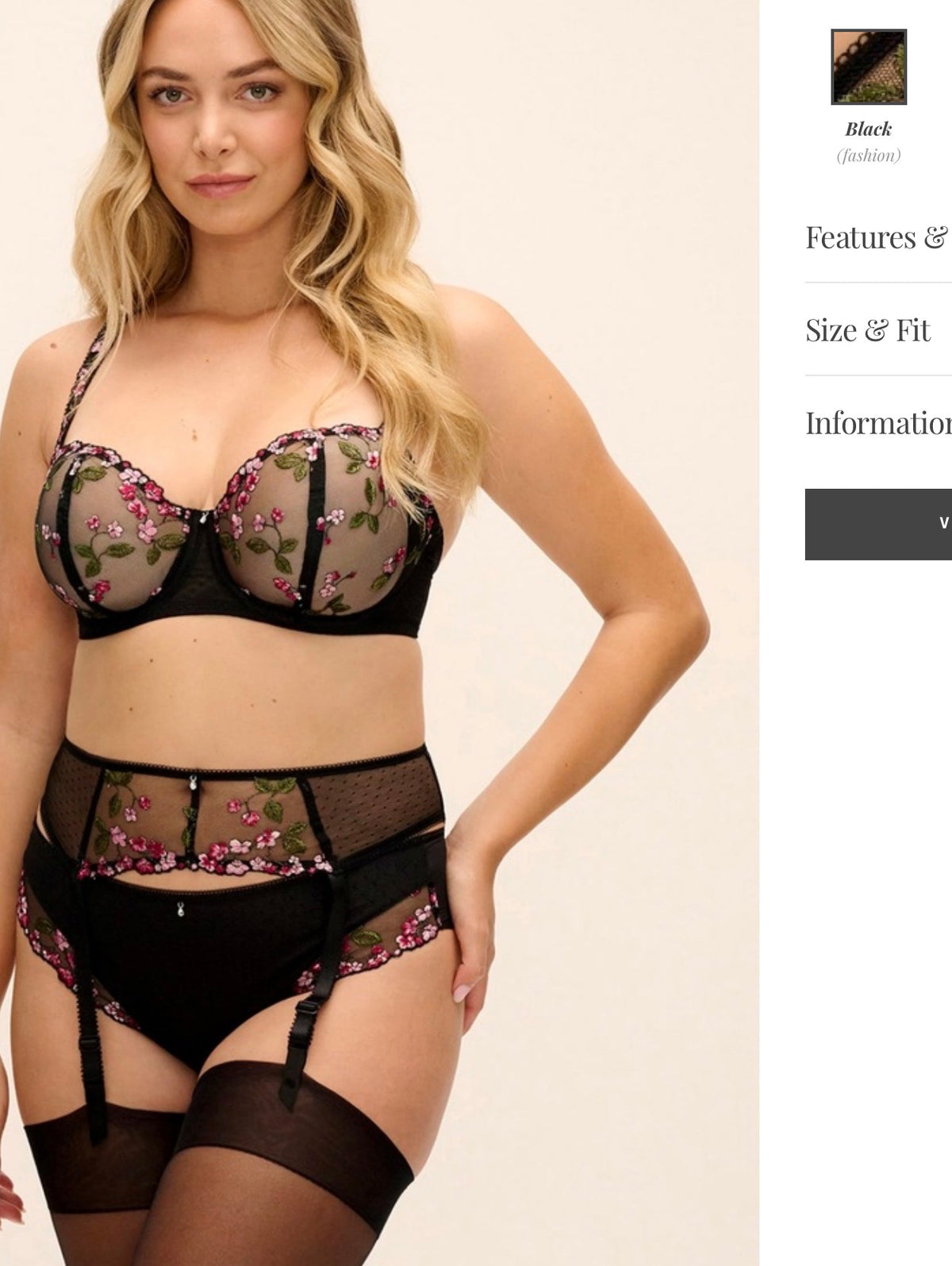 Eliyse Suspender - Black