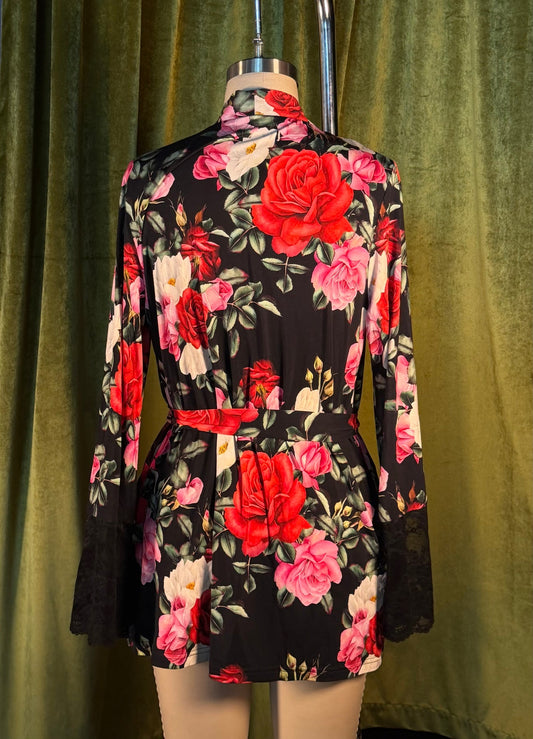 Short Robe - Rose Garden
