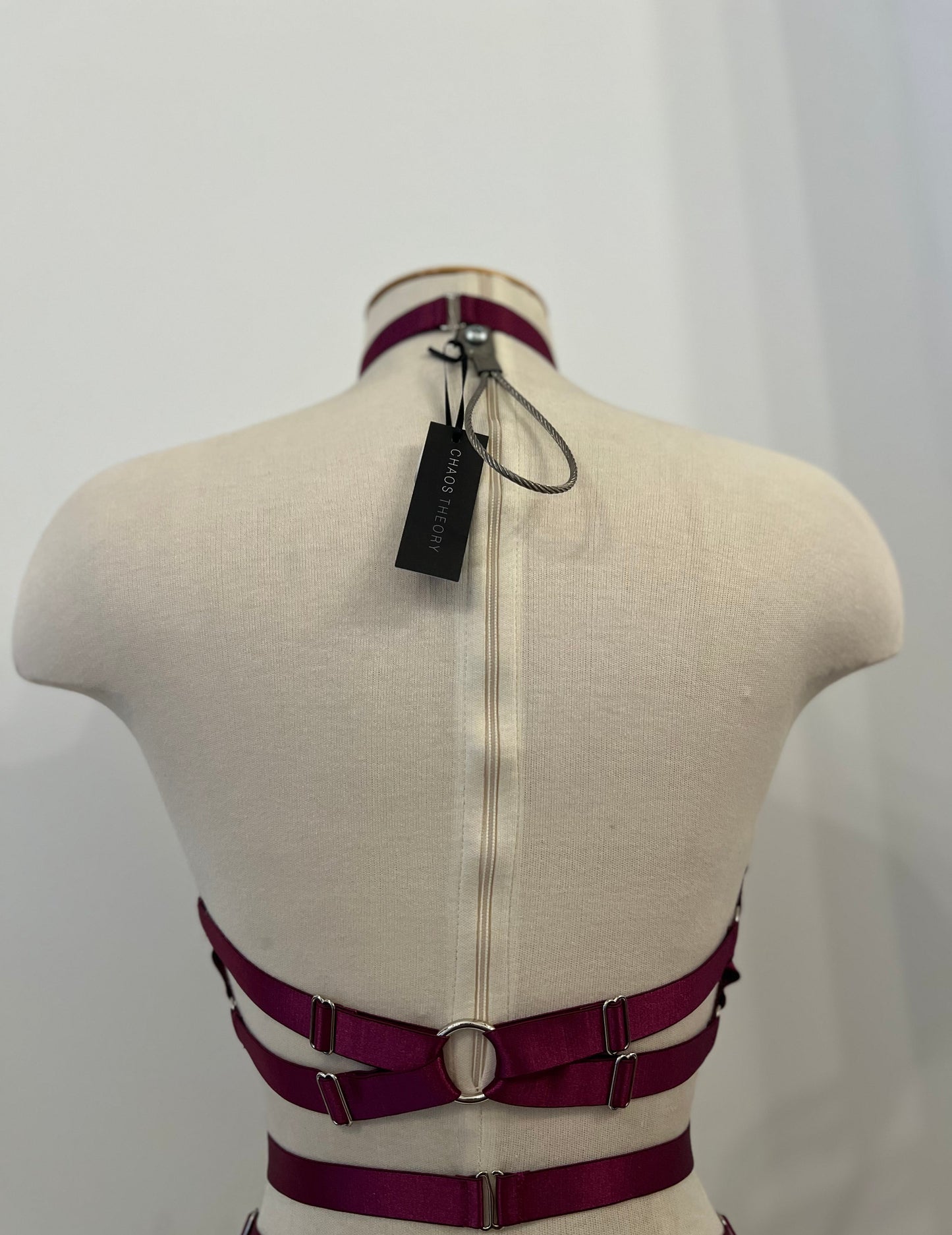Ako Harness - Plum with Silver Hardware