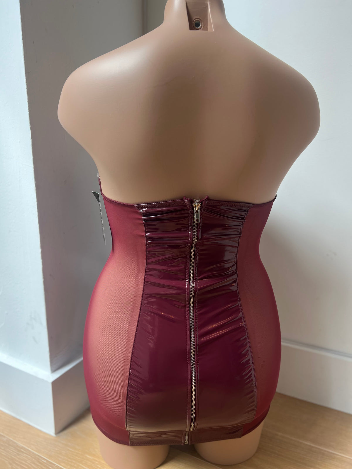 Fetish Rider Strapless Tube Dress - Zinfandel