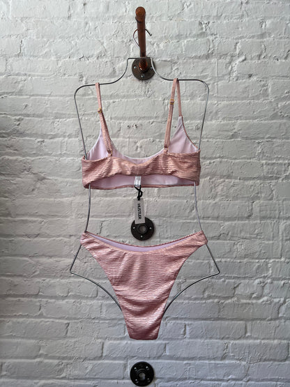 Hustler Crop Bikini Top - Rose Gold