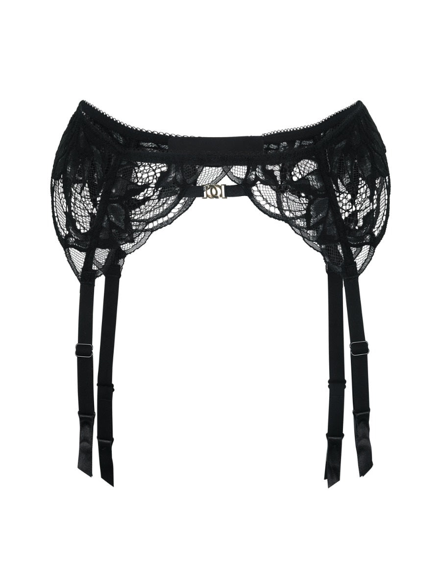 Lace Soiree Suspender - Black