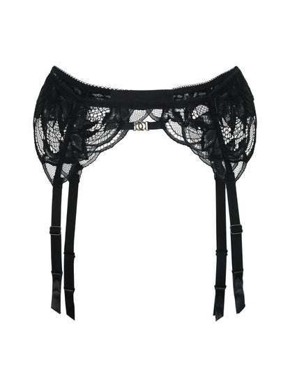 Lace Soiree Suspender - Black