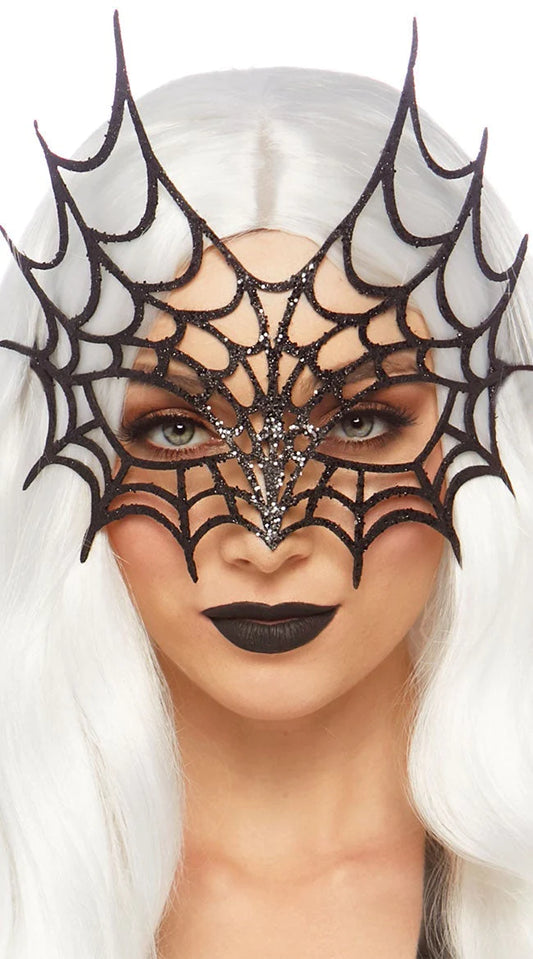 Glitter Web Masquerade Mask