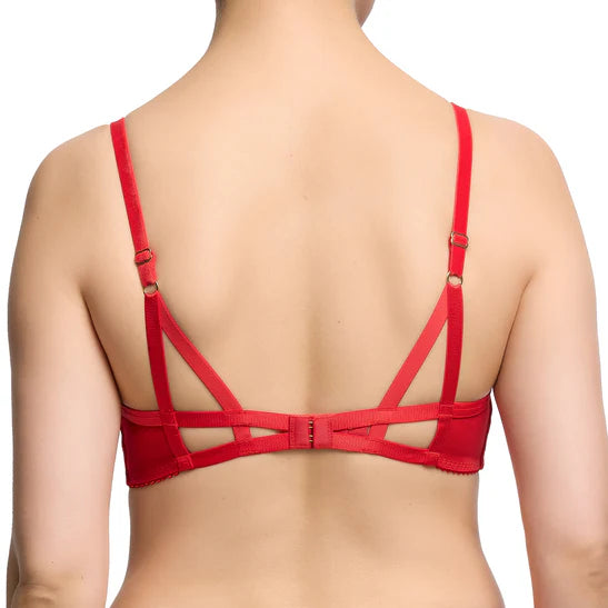 Lavinia Plunge Bra - Flame Red