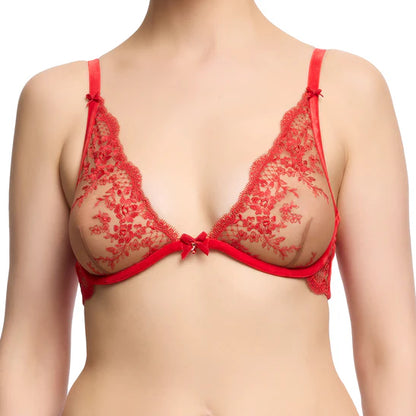 Lavinia Plunge Bra - Flame Red