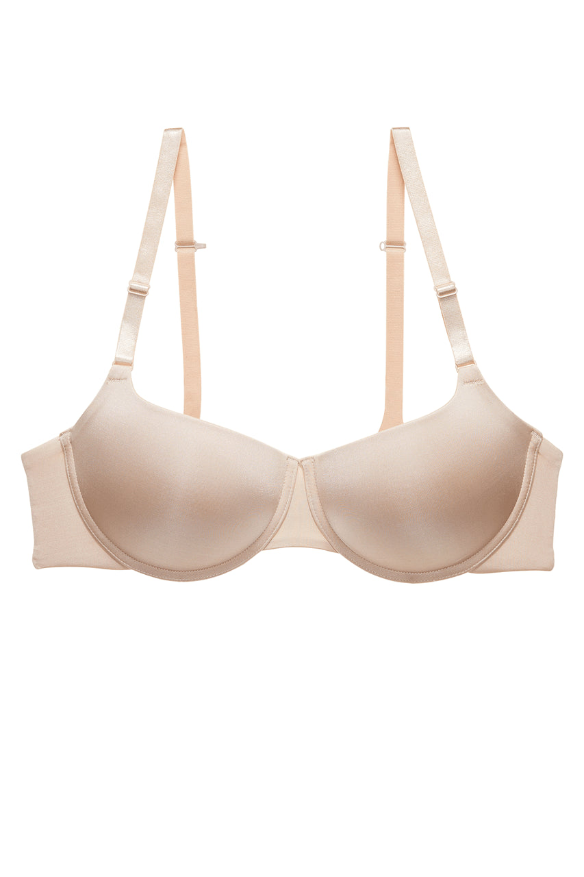 Liquid Convertible Balcony Push-Up Bra - Light Mocha/Beige