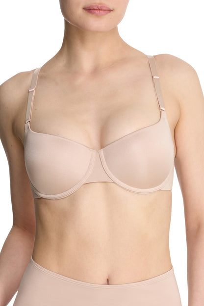 Liquid Convertible Balcony Push-Up Bra - Light Mocha/Beige