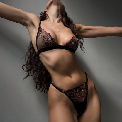 Elysium Triangle Bralette - Obsidian