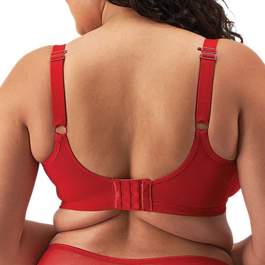 Red bikini set on a white background