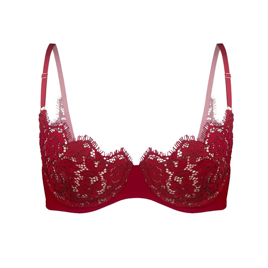 Frisson Scoop Demi Bra - bloodstone