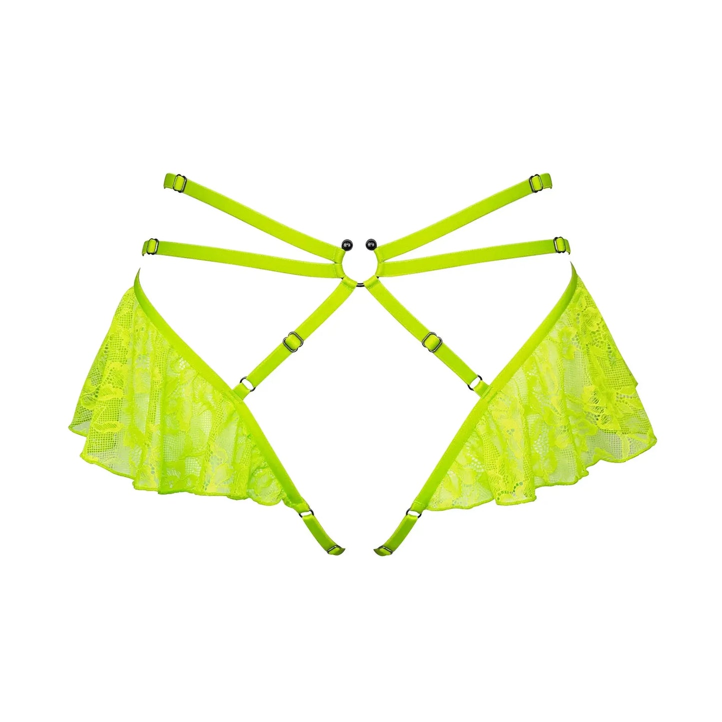 Hologram Skirted Harness Electric - Acid Green