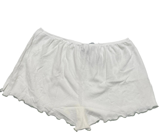 White lounge short on a white surface