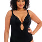 Plain Sailing Non-Wired Plunge One-Piece Swimsuit - Black