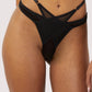 Eddie Crossover Wrap Thong - Black