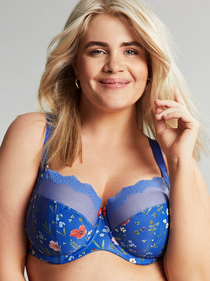 wildflower print bra