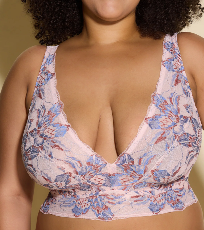 Cosabella Paradiso Ultra Curvy Longline Bralette Pink Lillyluzerne Blue The Rack Shack 0555