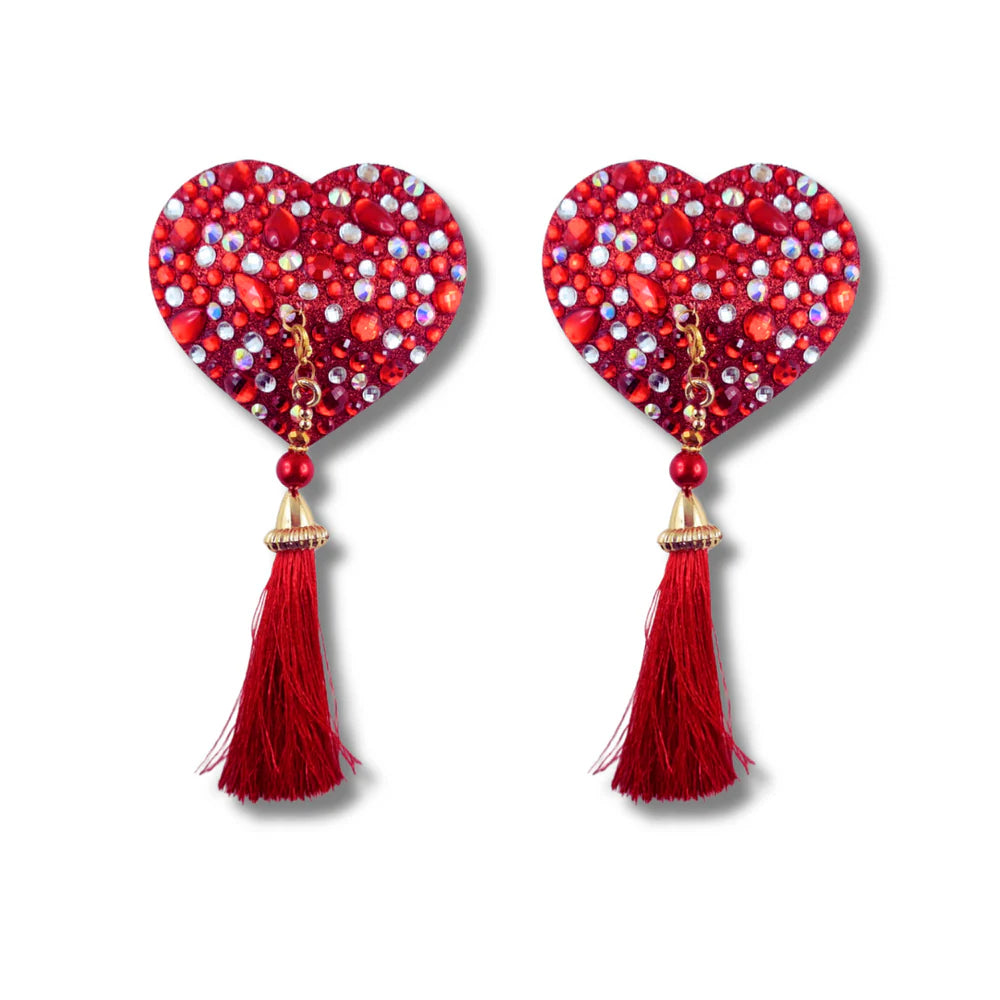 QUEEN OF HEARTS Pasties with removable tassels