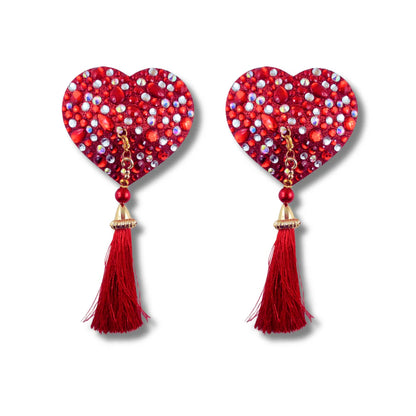 QUEEN OF HEARTS Pasties with removable tassels