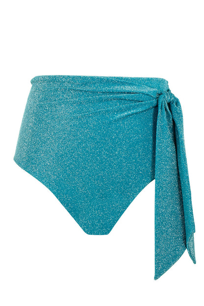 Sparkle High Waist Brief - Sparkle Teal Blue/Green
