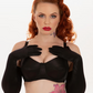 Satin Opera Length Gloves - Black