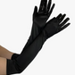 Satin Opera Length Gloves - Black