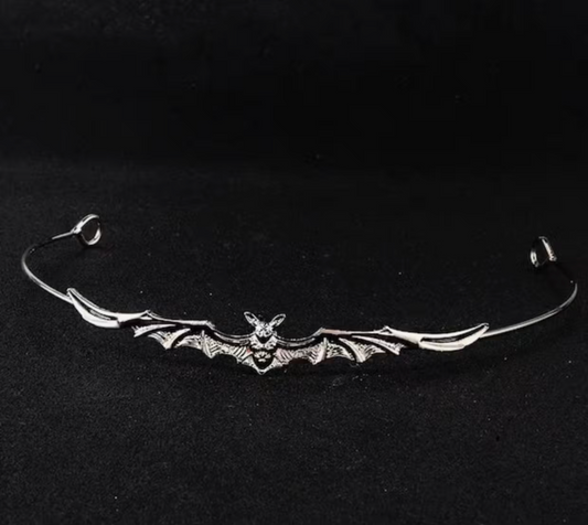 Bat Crown Crystals Tiara - Silver