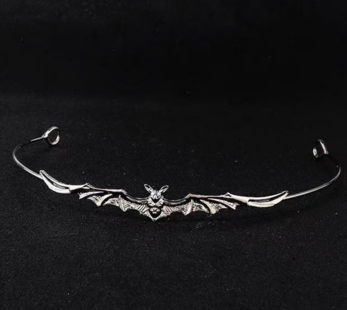 Bat Crown Crystals Tiara - Silver