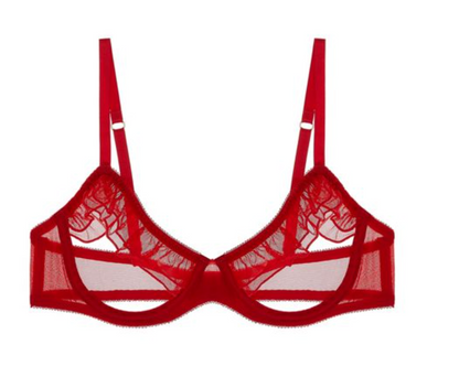 Odette Open Cup Bra - Scarlett