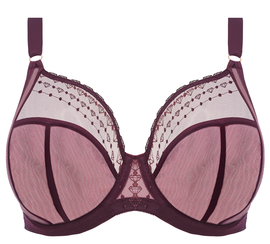 Matilda Plunge Bra - Wine Diamond