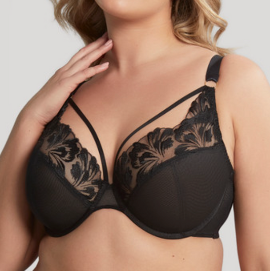 Jaida Plunge Bra - Black