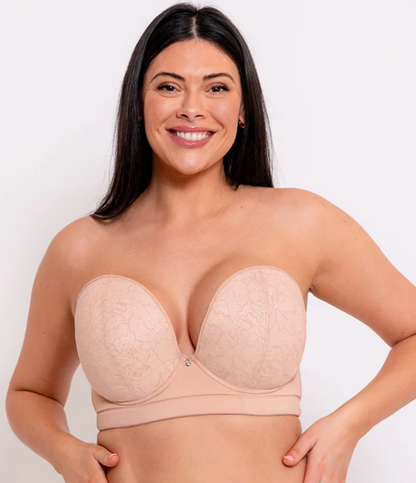 Hey Girls Super Plunge Strapless Bra - Latte Beige