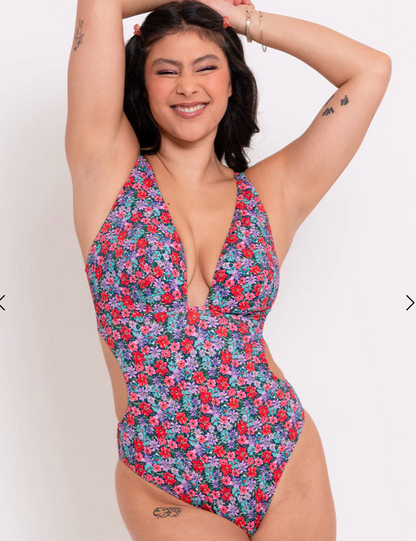 Kitsch Kate Non-Wired Floral Print One-Piece Swimsuit