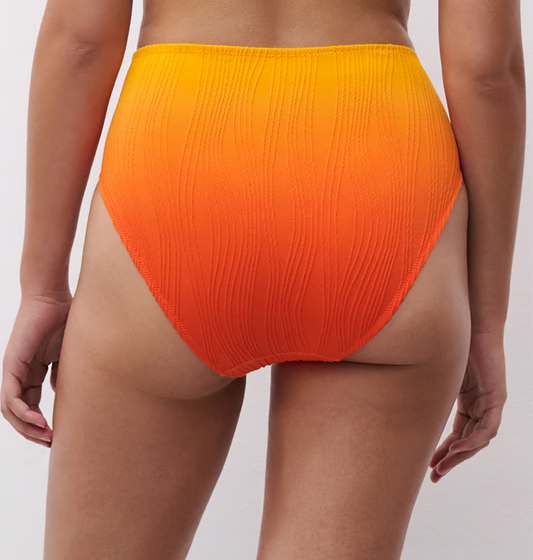 Flex-Size High Waist Swim Bottom - Sunrise Tie & Dye Yellow/Orange