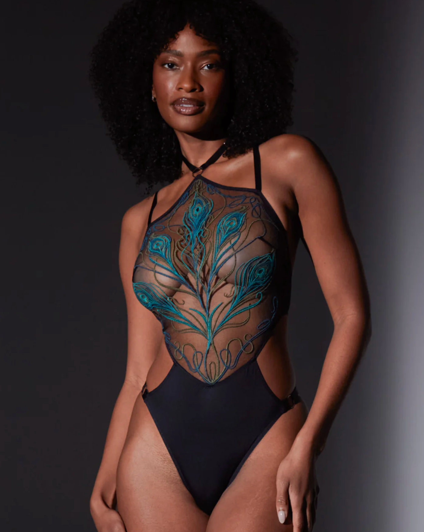 Hera Bodysuit - Black Peacock