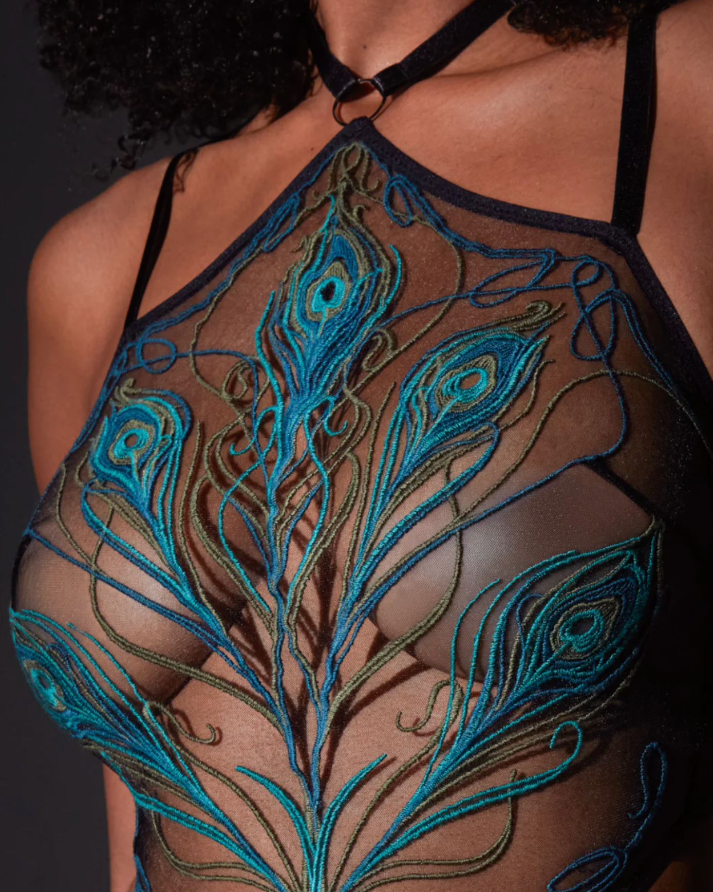 Hera Bodysuit - Black Peacock