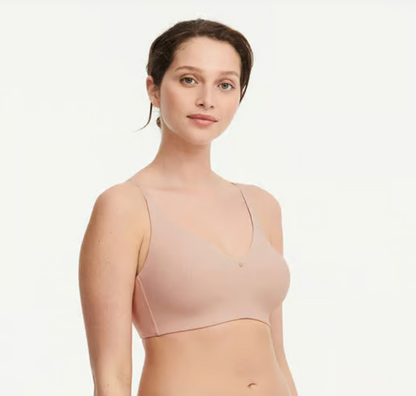 Comfort Chic Back Smoothing Full Support Wireless Bra - Nude Rose