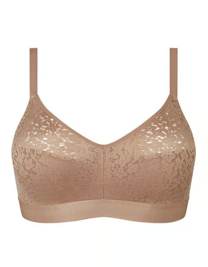 Norah Comfort Supportive Wirefree Bra - Coffee Latte Nude