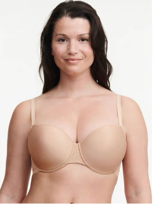 Lucie Lace Sexy Comfort Demi T-Shirt Bra - Beige (Nude)