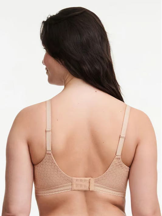 Lucie Lace Sexy Comfort Demi T-Shirt Bra - Beige (Nude)