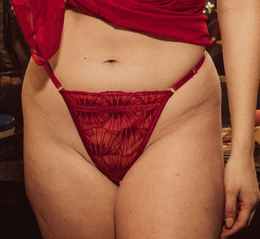 Embroidery Collection G-String - Scarlett Red