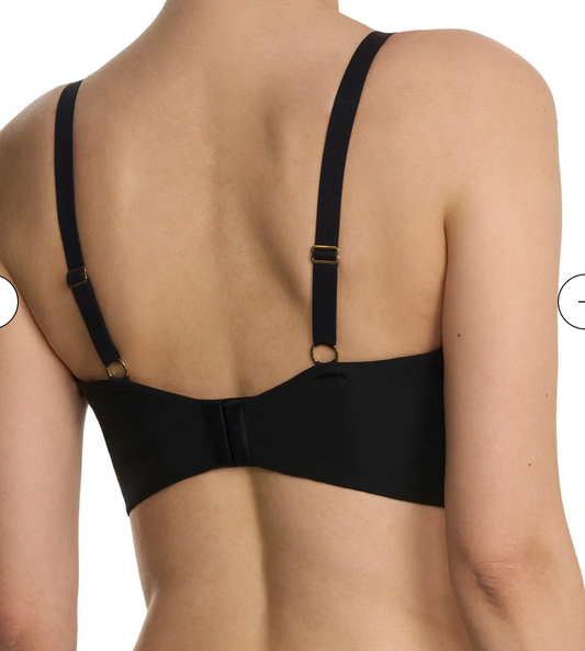 Heavenly Full Coverage Longline Bra - Black