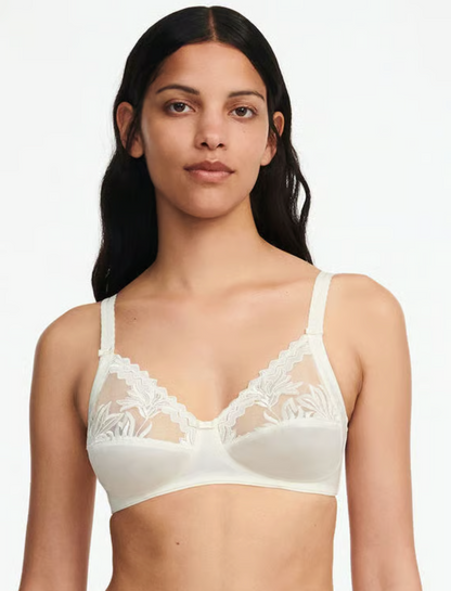 Amazone Full Coverage Wireless Bra - Ivory White