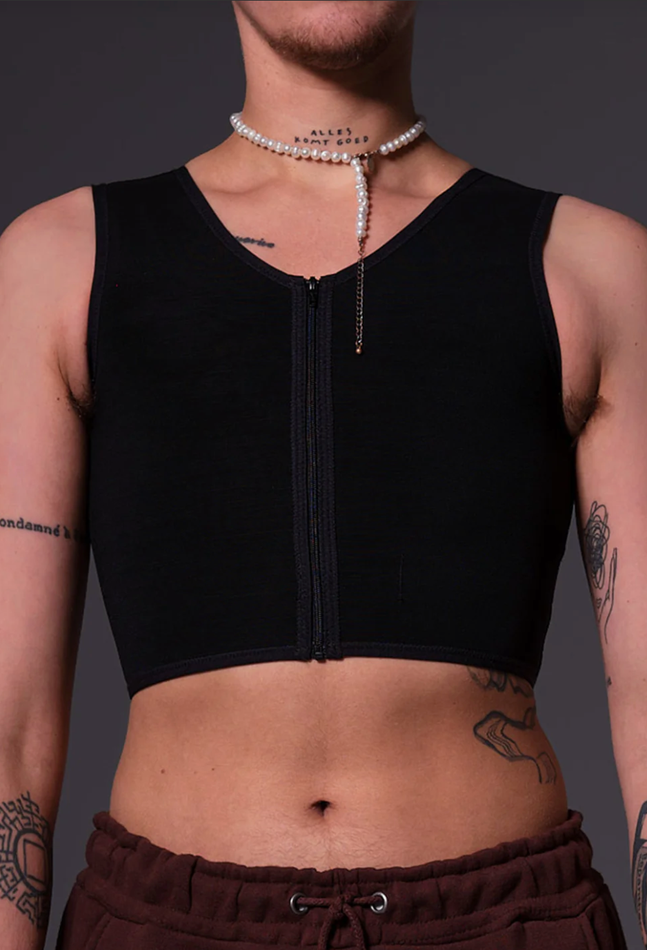 Basic Binder - Front Zip - Black