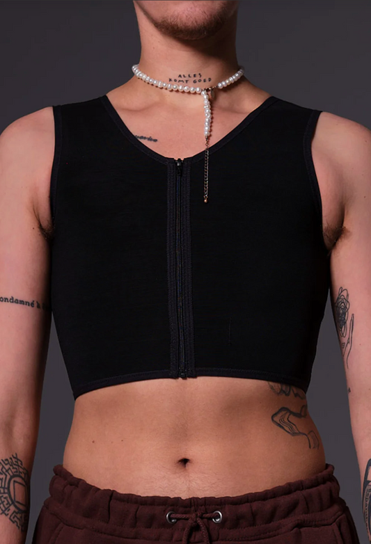 Basic Binder - Front Zip - Black