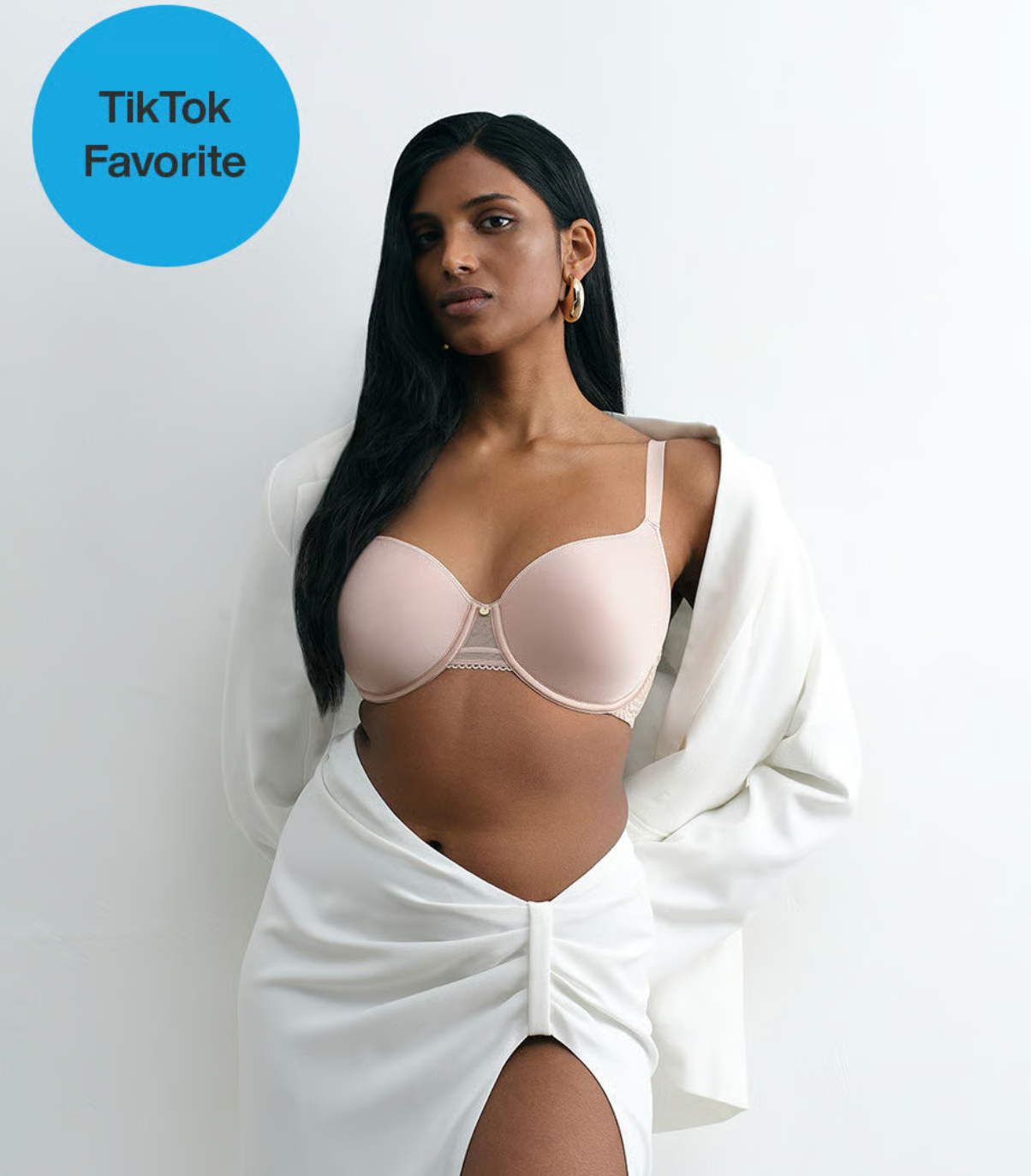 C Jolie Comfort Convertible T-Shirt Bra - Nude/Organic Rose