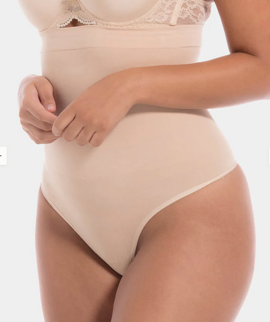 High Waist Comfort Thong - Latte
