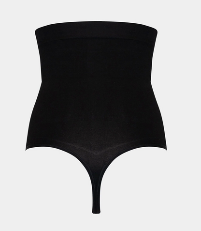 High Waist Comfort Thong - Black