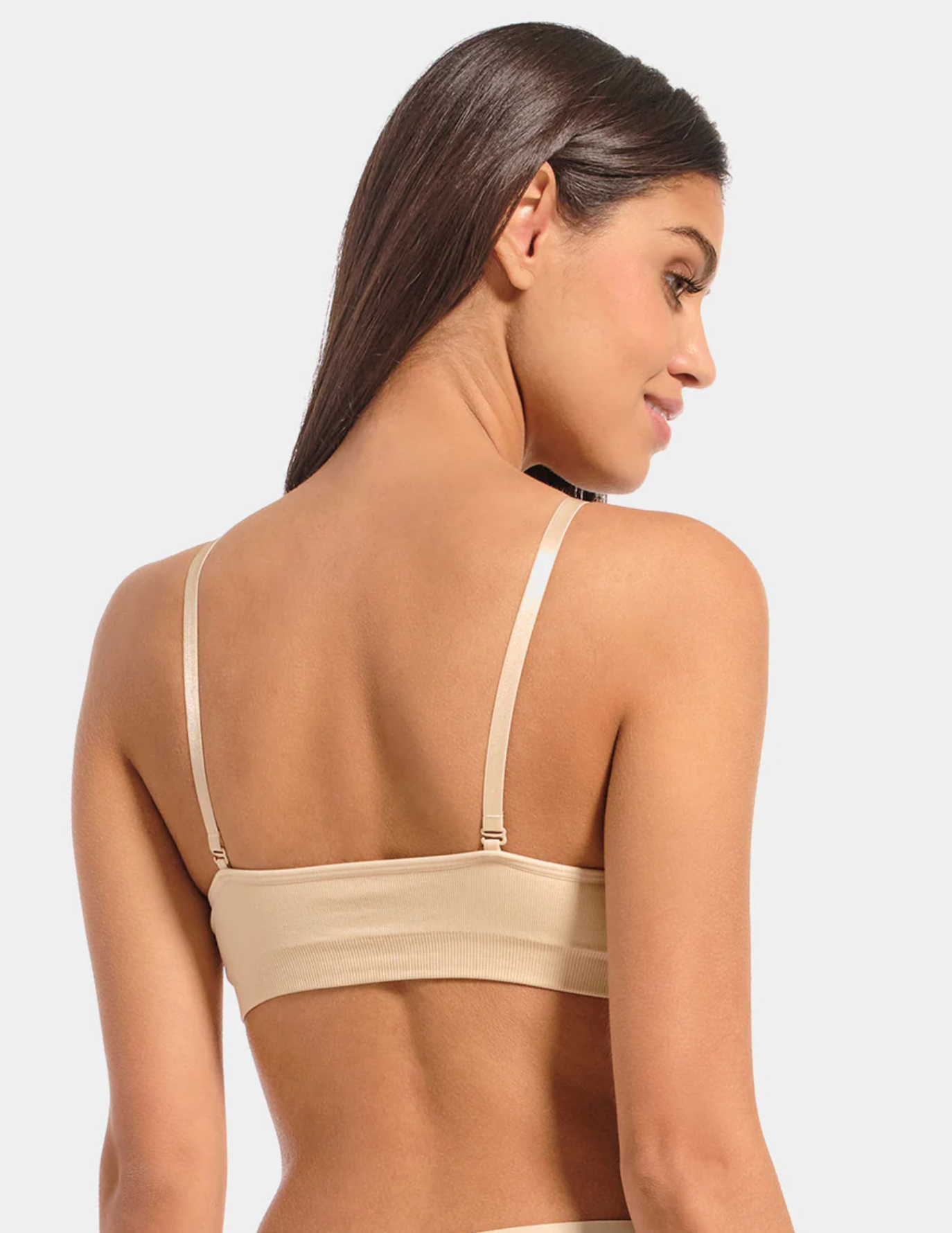 Comfort Bra with Spaghetti Straps - Latte