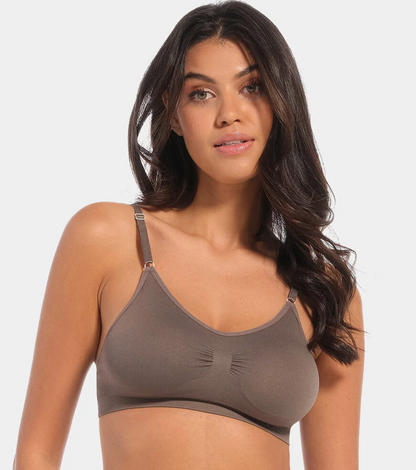 Comfort Bra with Spaghetti Straps - Espresso